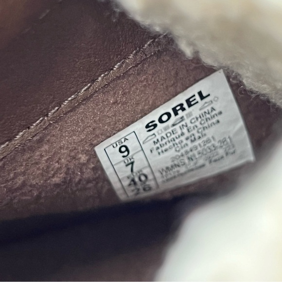 Sorel Women's Hi-Line Hiker Cozy Boots US9 Umber, Tawny Buff $185 Faux Shearling - Picture 6 of 10